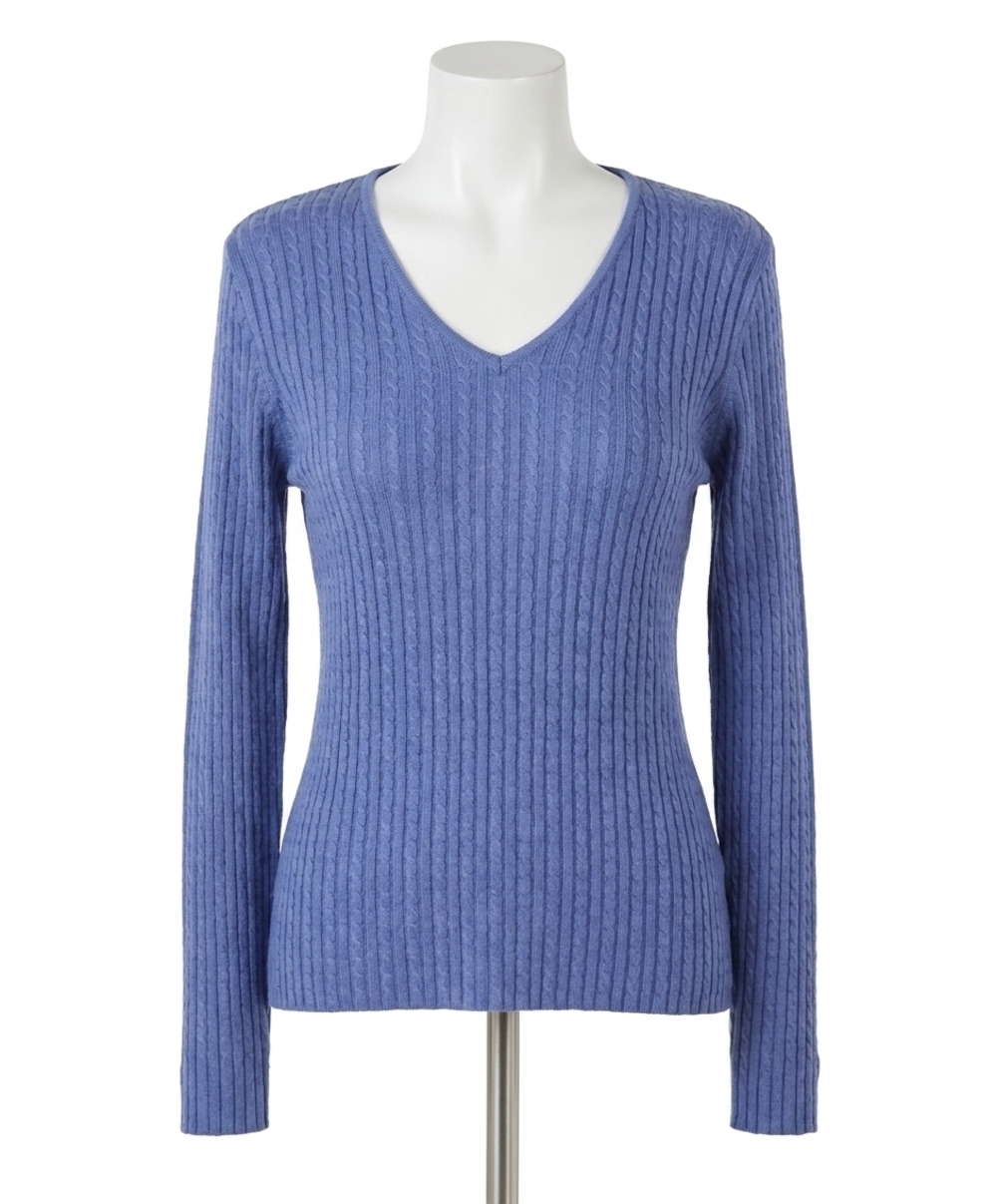 NEW ANGEL APPAREL braided v-neck top in peri